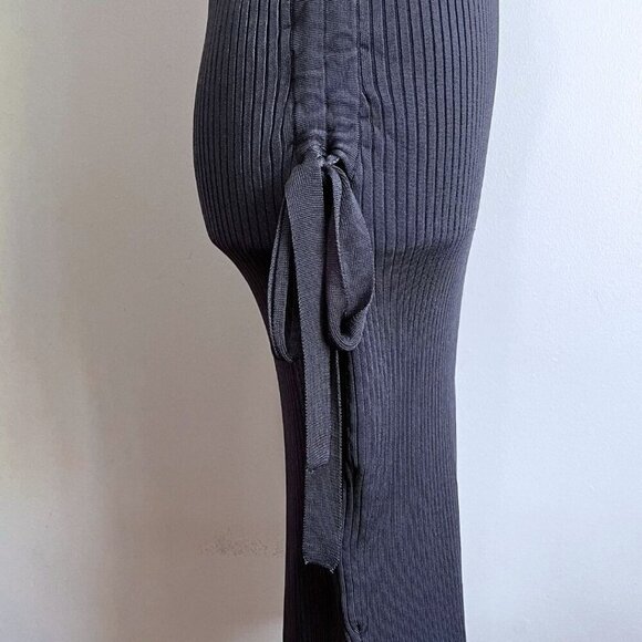 NWOT MARCIANO MUTED BLUE BODYCON KNIT MIDI DRESS - L - Picture 6 of 13